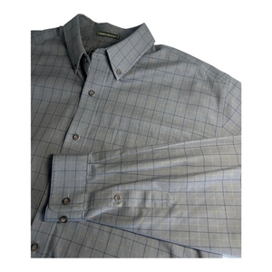 Eddie Bauer Men's Button Down Long Sleeve Grey L Wrinkle‎ Resistant